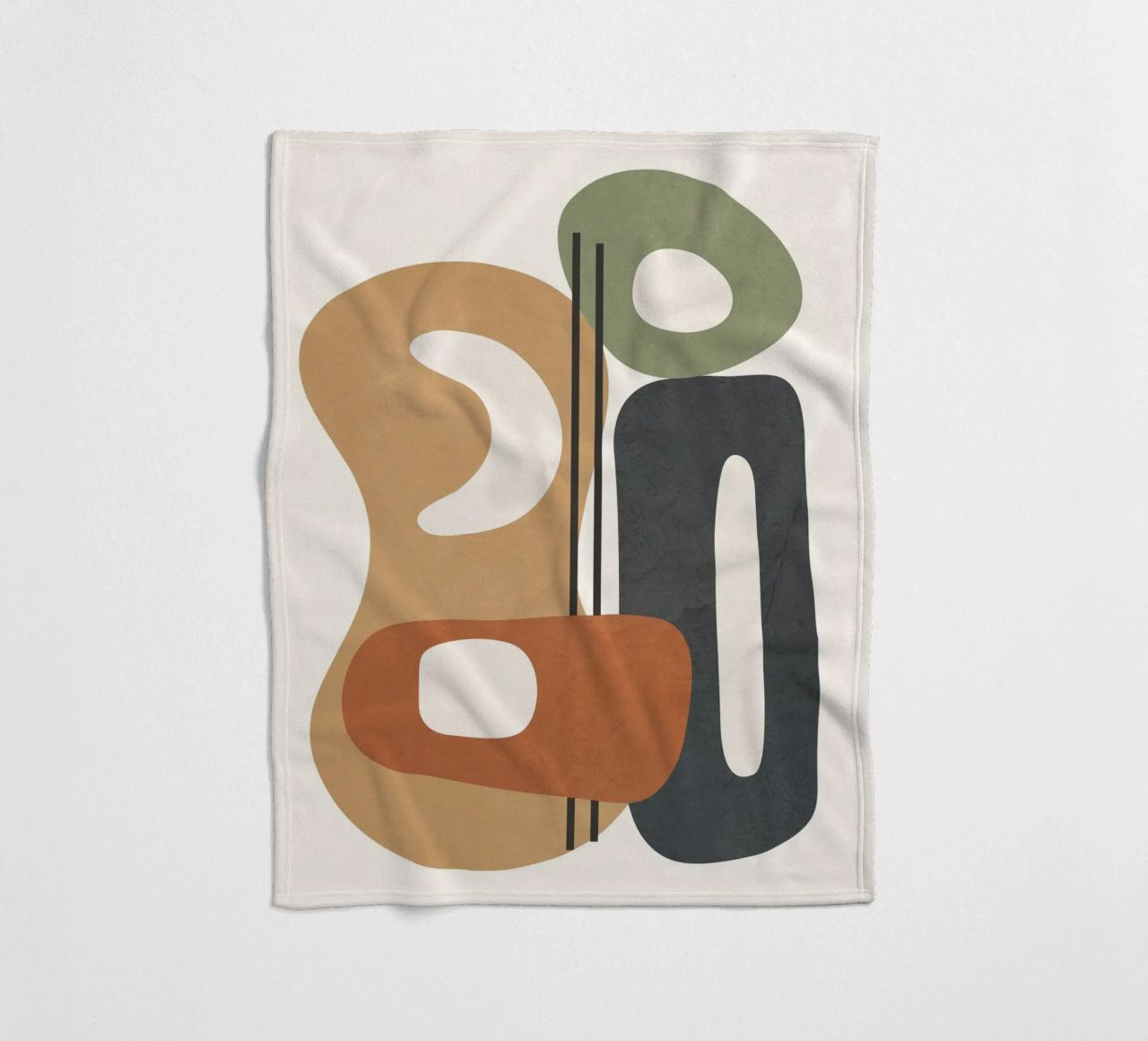 Modern Abstract Shapes 2 fleece blanket by cityart