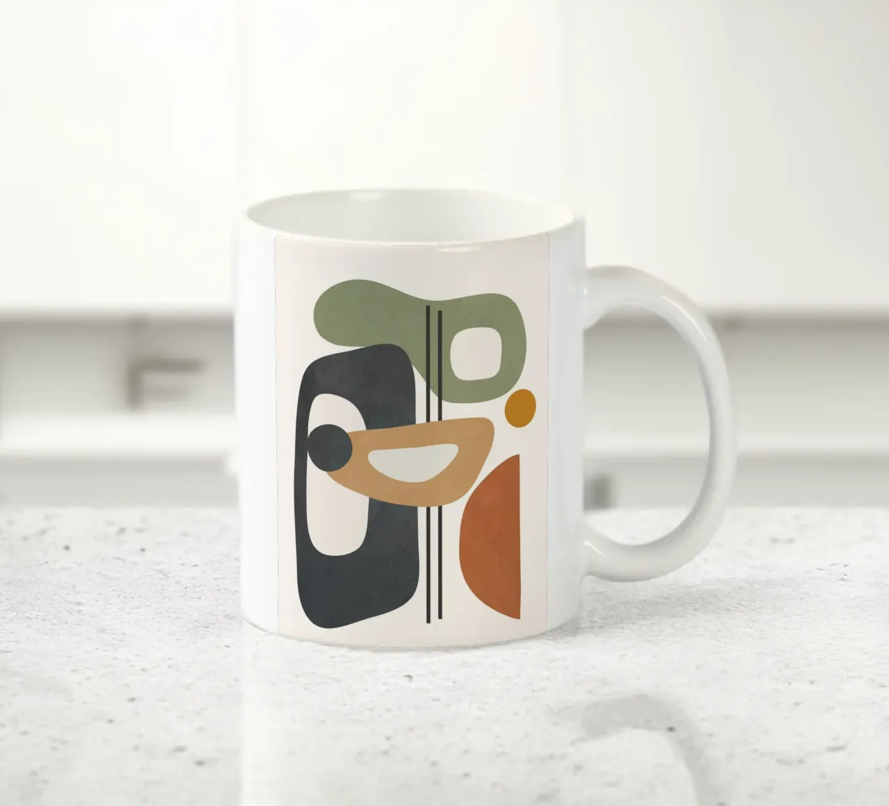 Modern Abstract Shapes 3 Keramik Tasse von cityart