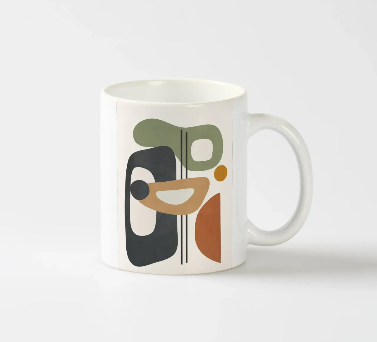Modern Abstract Shapes 3 keramische mok van cityart