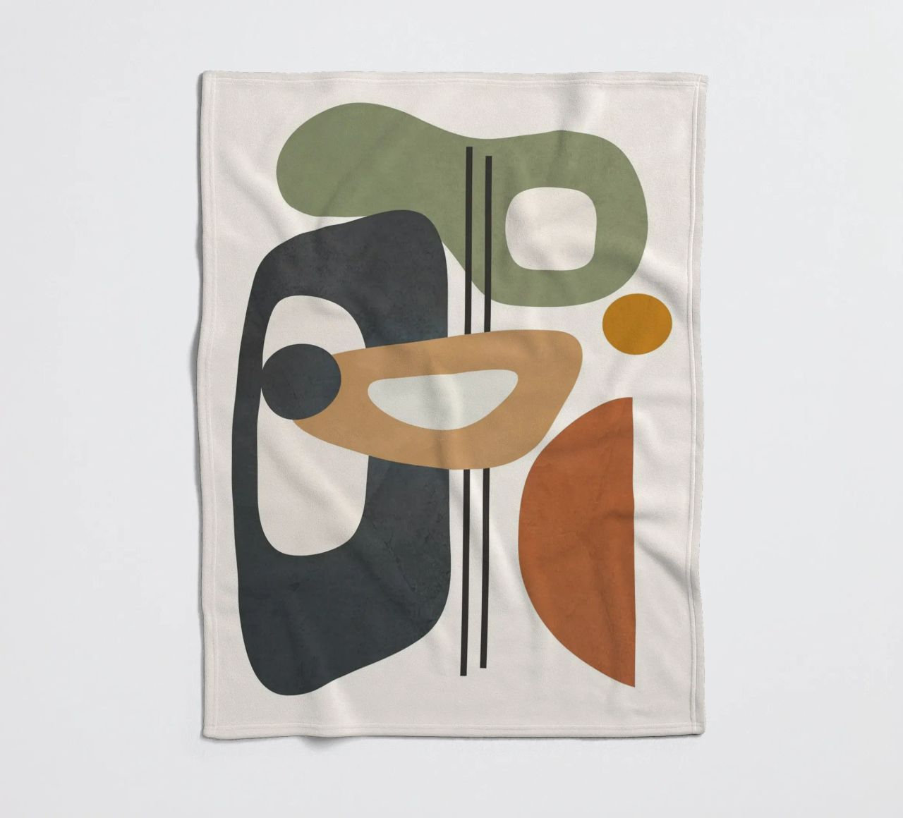 Modern Abstract Shapes 3 coperta in pile da cityart