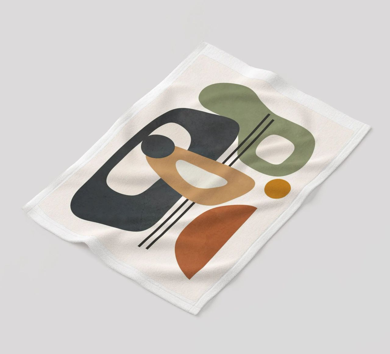 Modern Abstract Shapes 3 coperta in pile da cityart