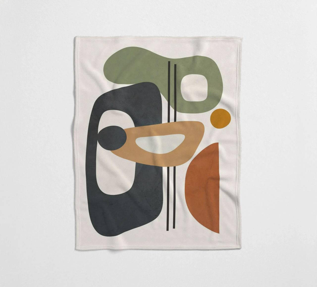 Modern Abstract Shapes 3 coperta in pile da cityart
