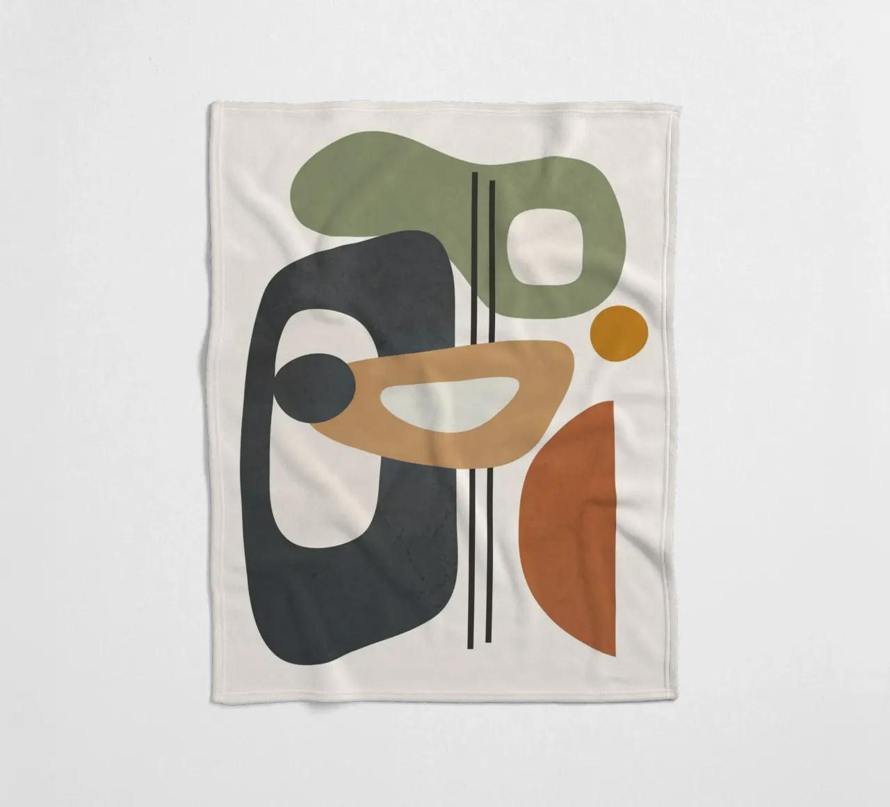 Modern Abstract Shapes 3 coperta in pile da cityart