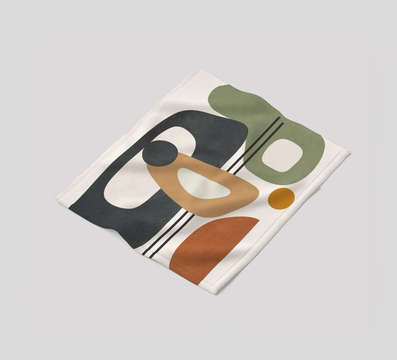 Modern Abstract Shapes 3 coperta in pile da cityart