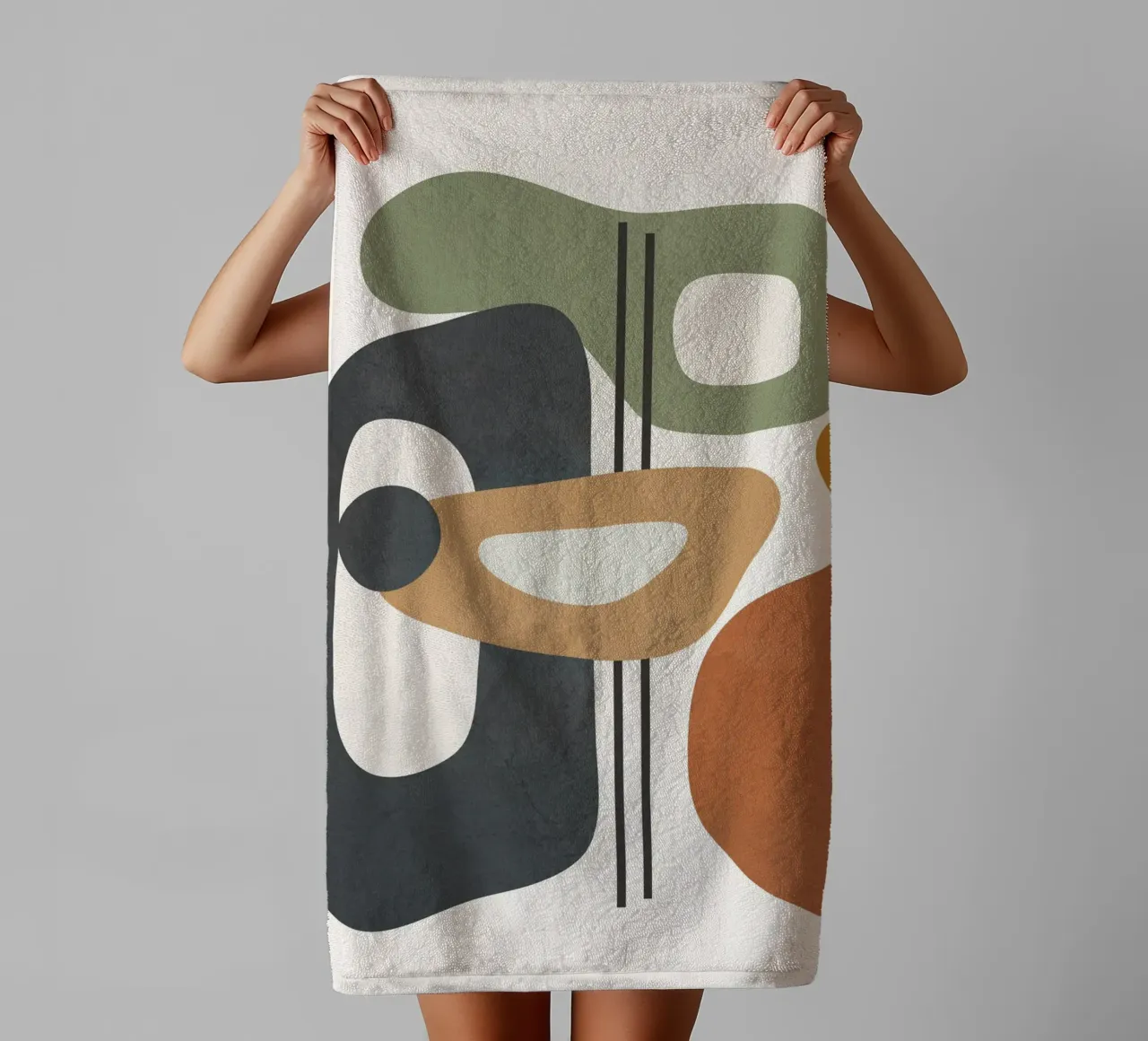 Modern Abstract Shapes 3 asciugamano da bagno da cityart