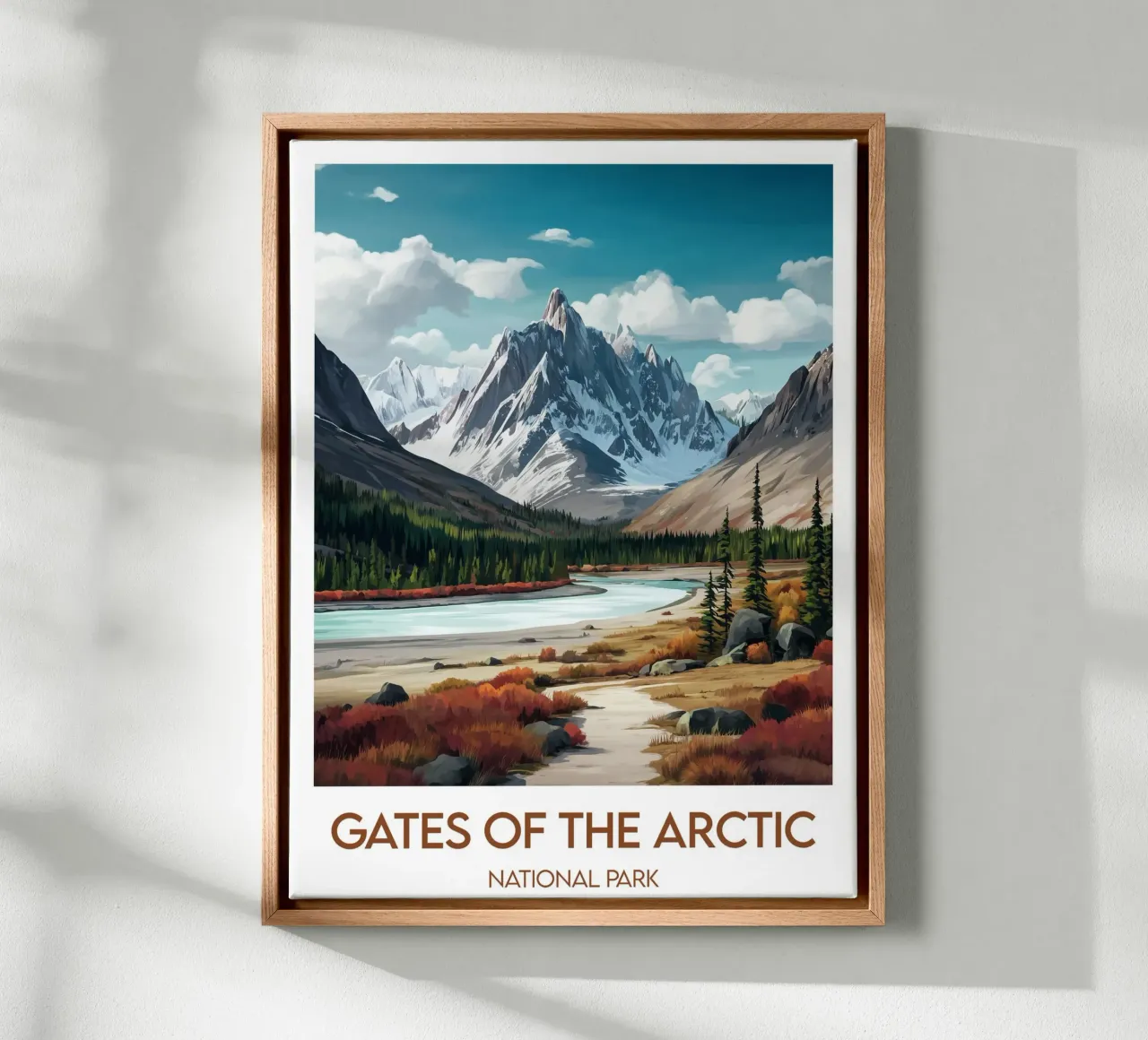 Affiche Gates of the Arctic National Park canvas with Floater frame by Frame the World