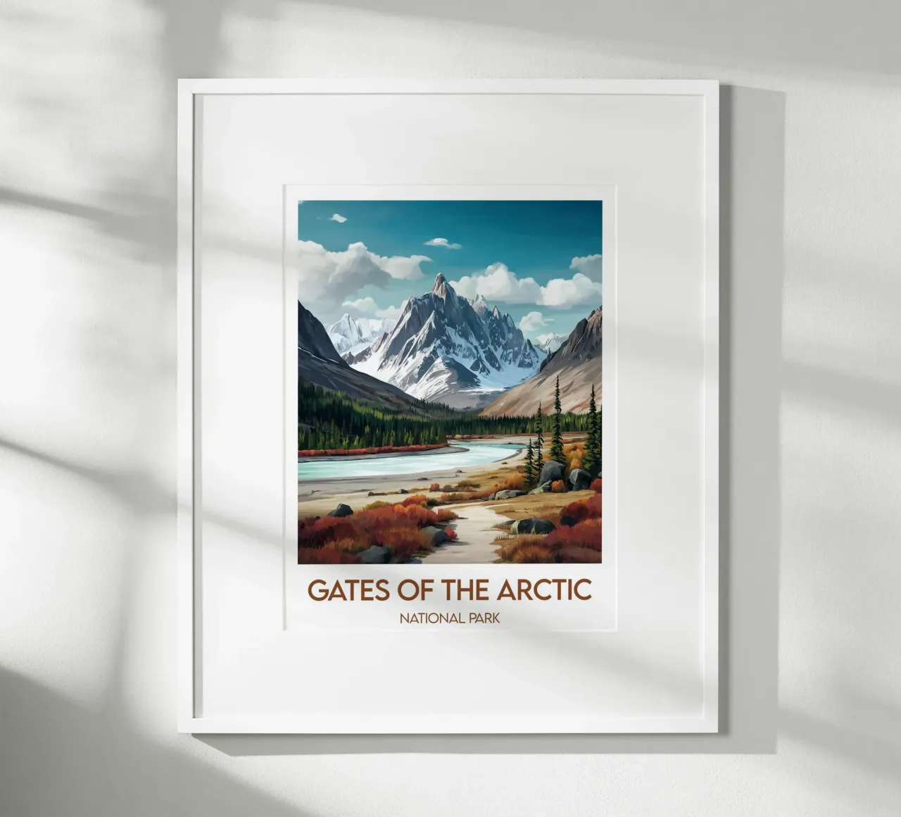 Affiche Gates of the Arctic Parco Nazionale poster con telaio in legno da Frame the World