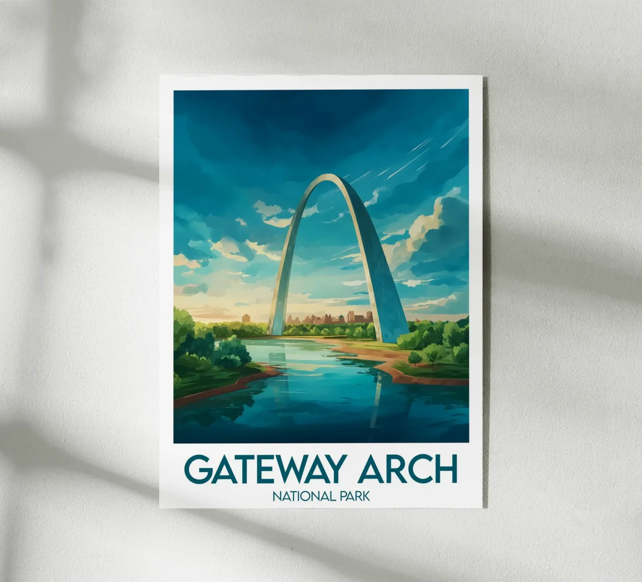 Parque Nacional Affiche Gateway Arch metacrilato de Frame the World