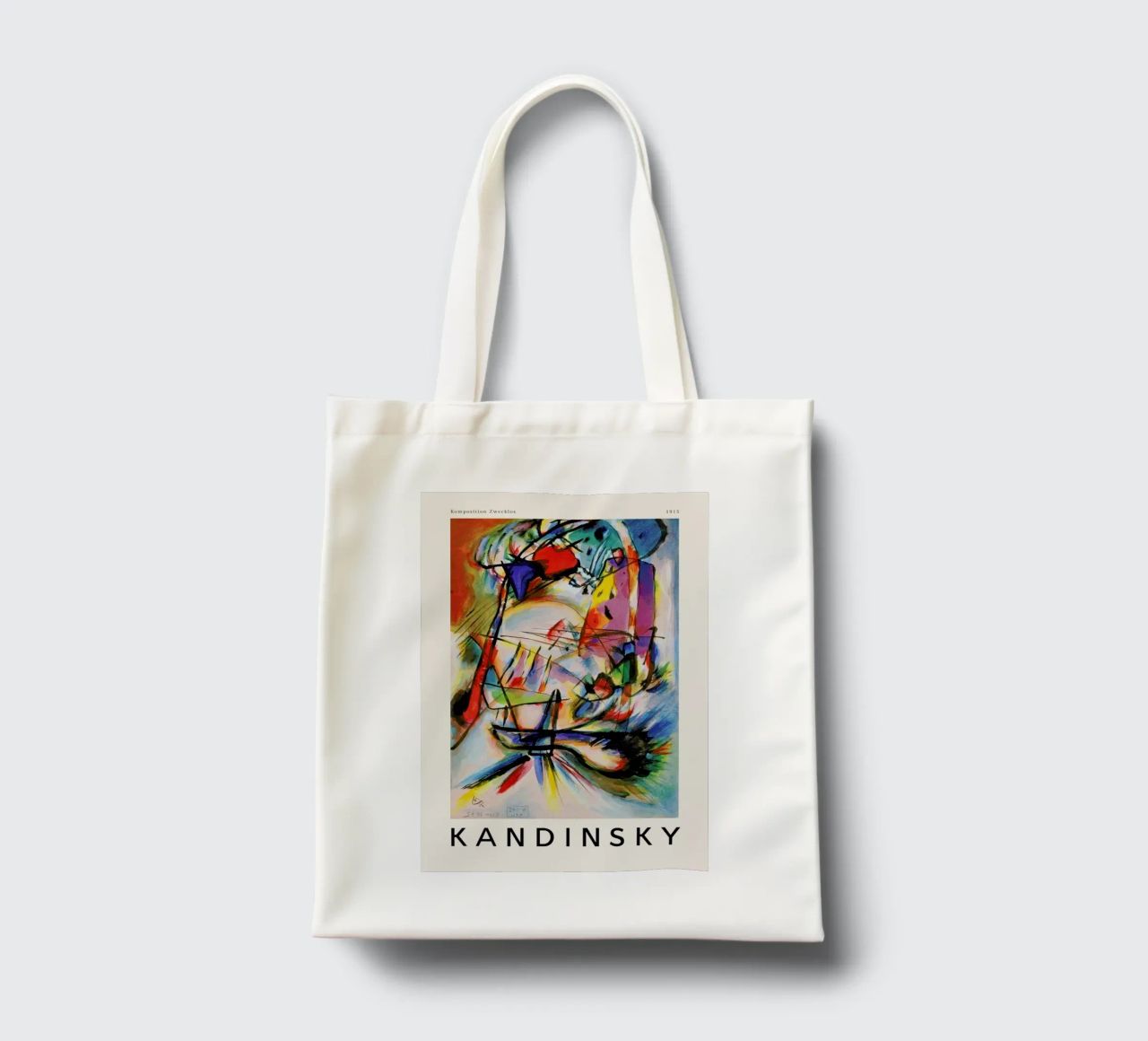 Kandinsky - Komposition Zwecklos borsa in juta da ARTOTHEK