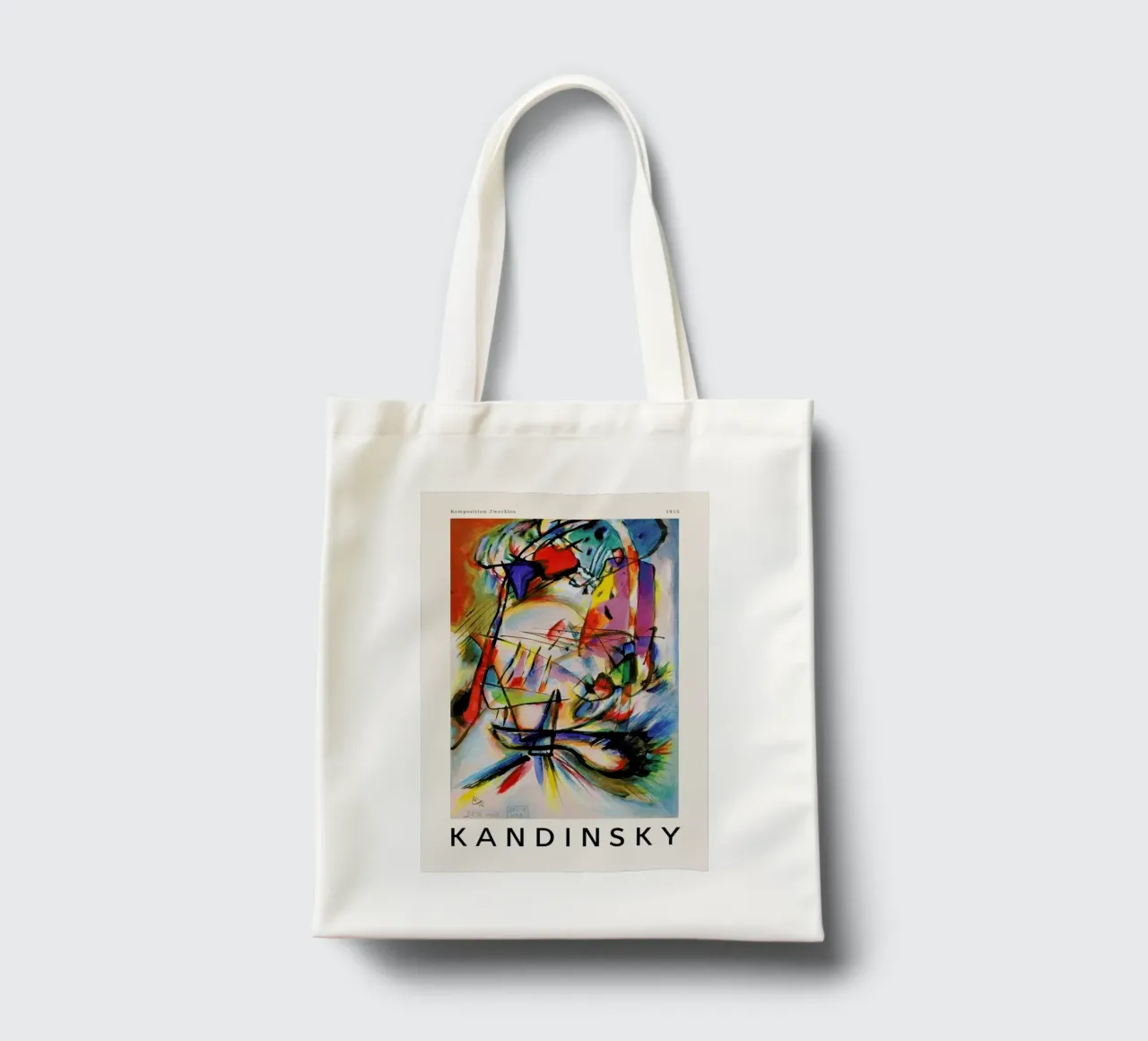 Kandinsky - Komposition Zwecklos borsa in juta da ARTOTHEK