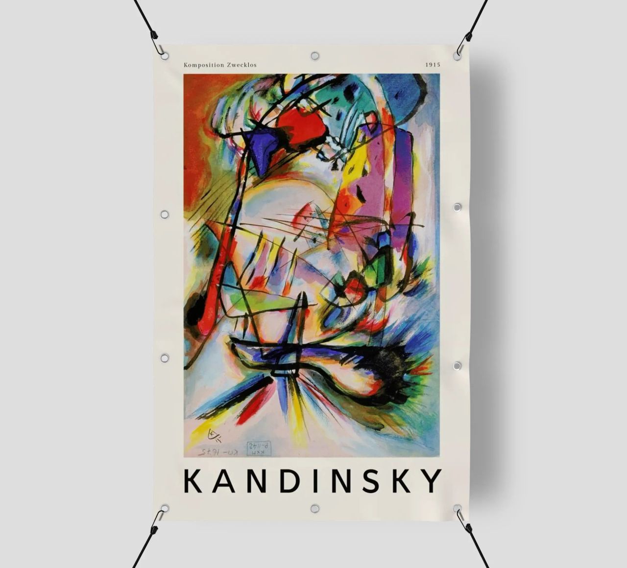 Kandinsky - Komposition Zwecklos telo in pvc da ARTOTHEK