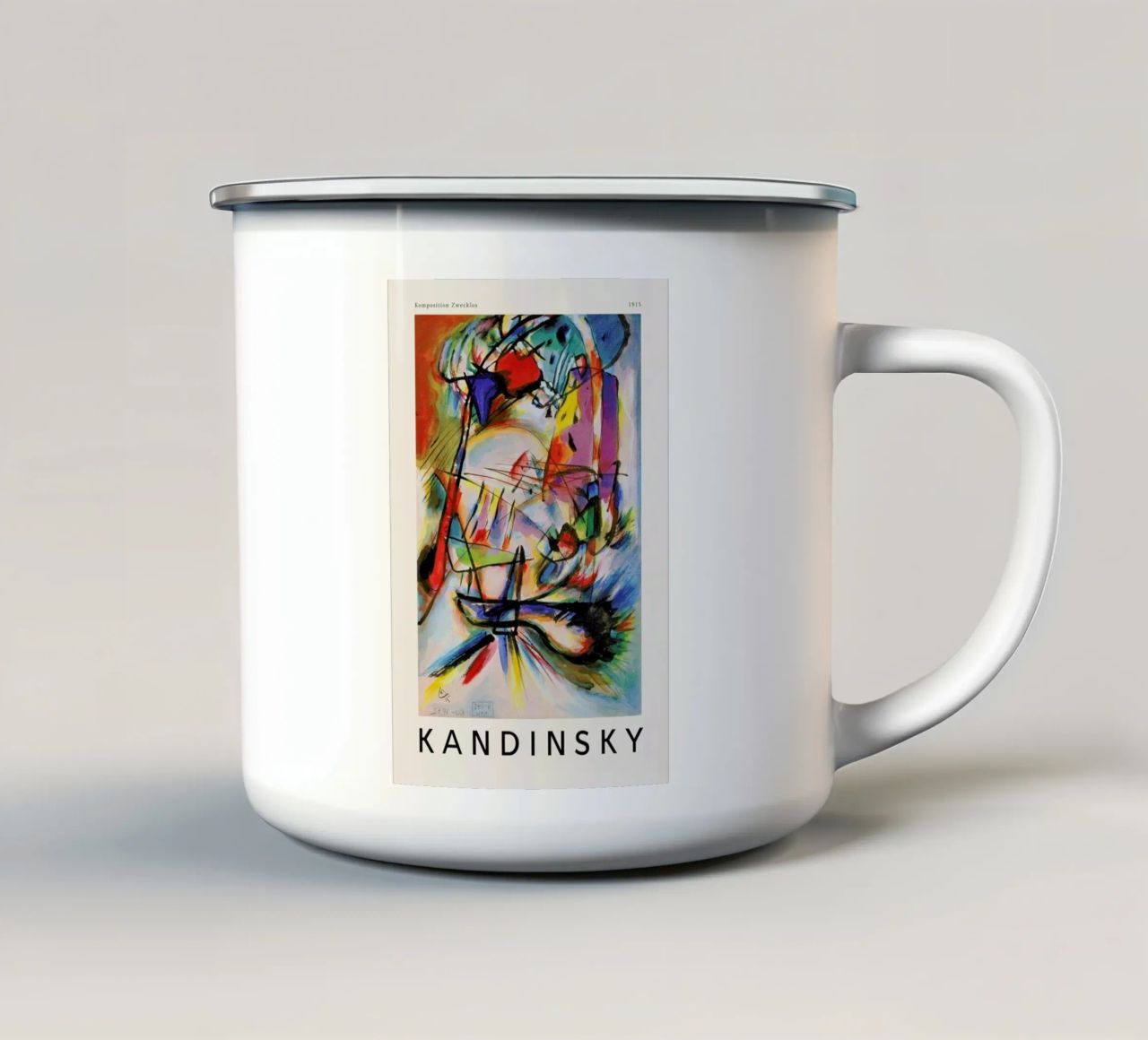 Kandinsky - Komposition Zwecklos tazza in smalto da ARTOTHEK