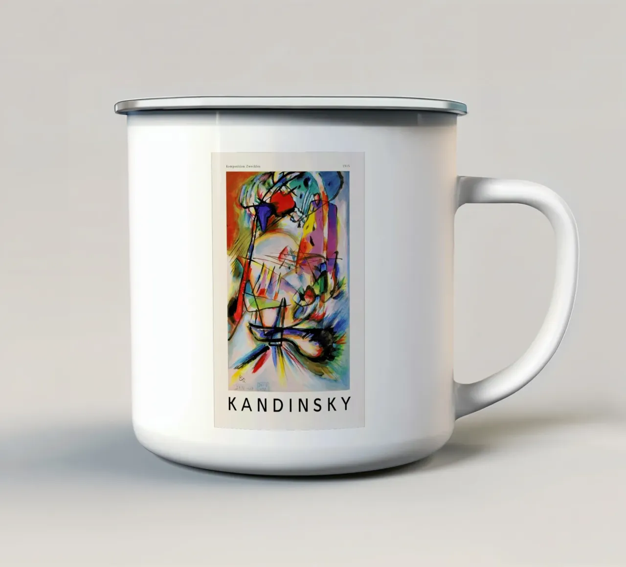 Kandinsky - Komposition Zwecklos enamel mug by ARTOTHEK