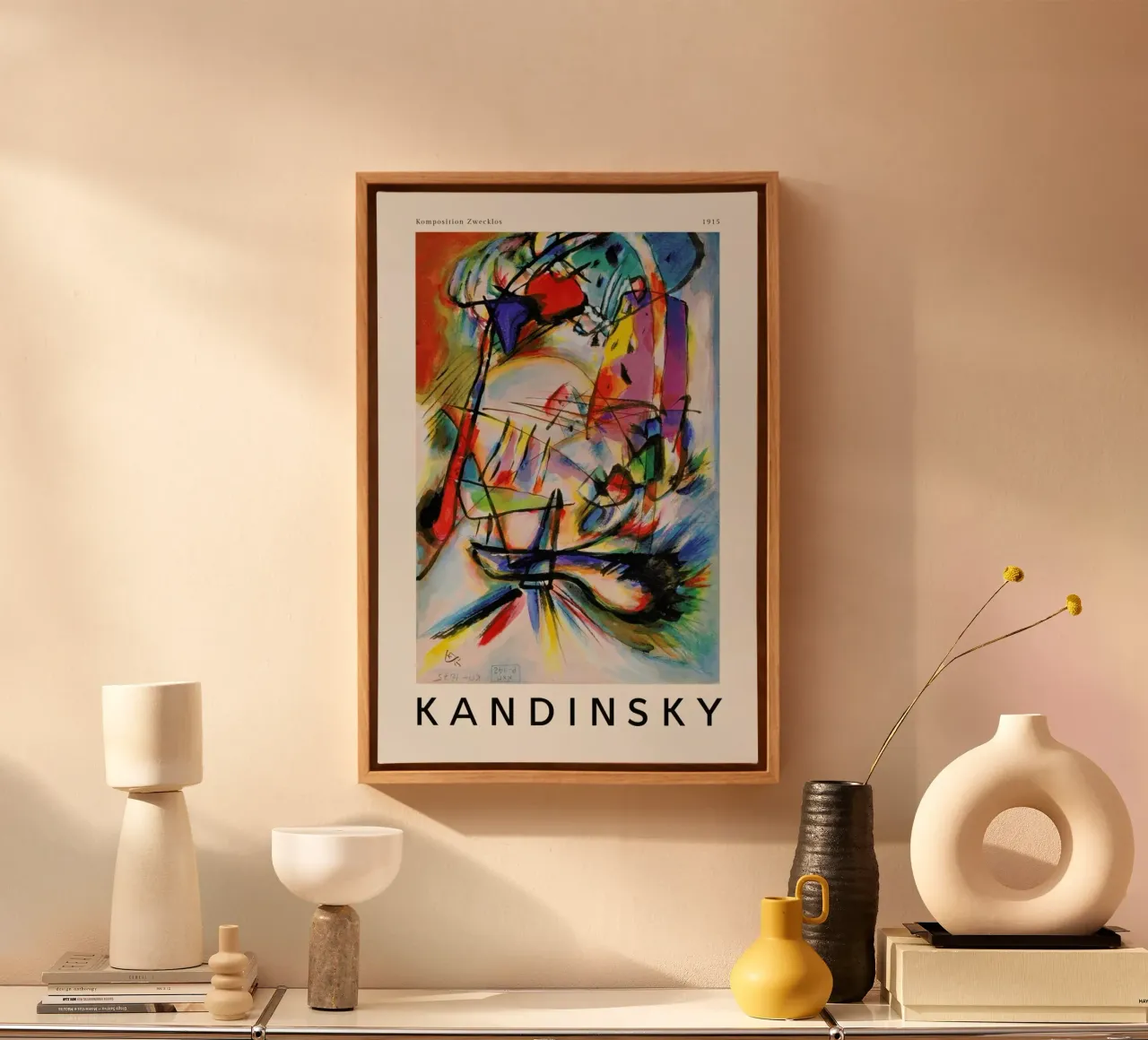 Kandinsky - Komposition Zwecklos tela con Cornice a cassetta da ARTOTHEK