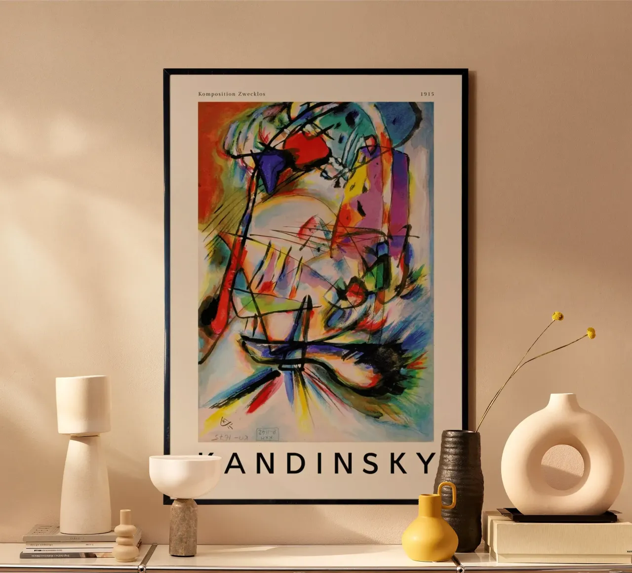 Kandinsky - Komposition Zwecklos carta hahnemühle da ARTOTHEK