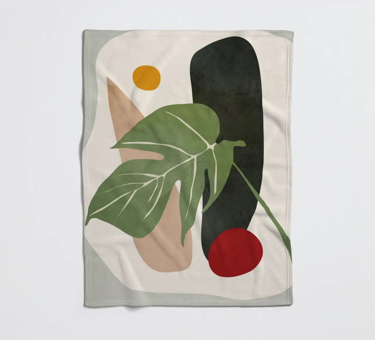 Abstract Monstera Leaf coperta in pile da cityart