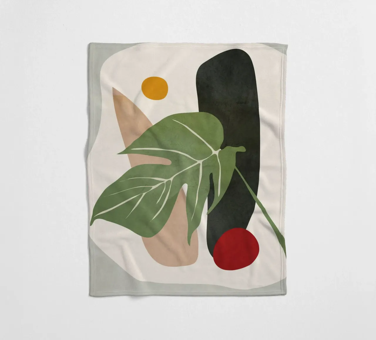Abstract Monstera Leaf coperta in pile da cityart