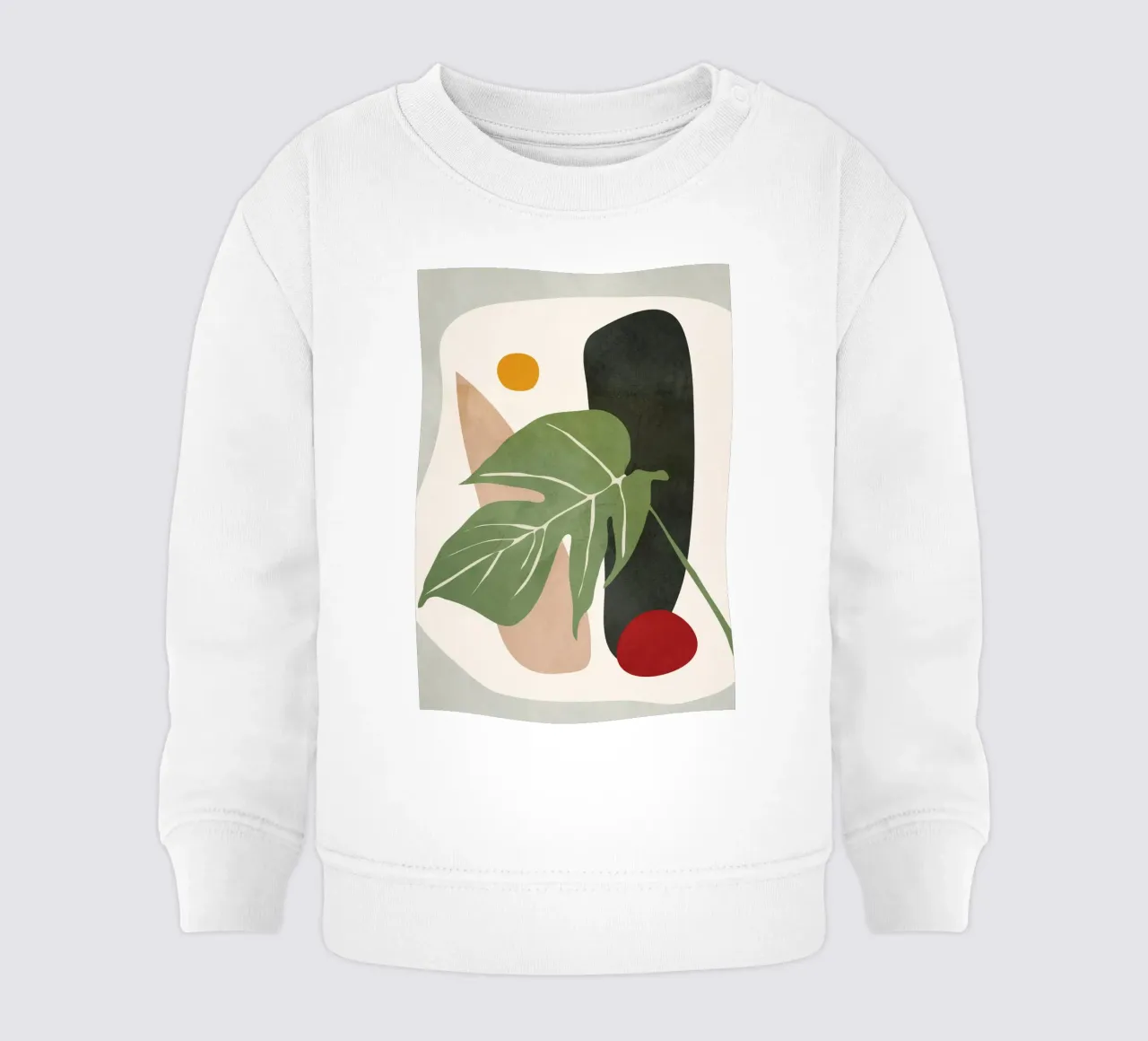 Abstract Monstera Leaf felpa neonato da cityart