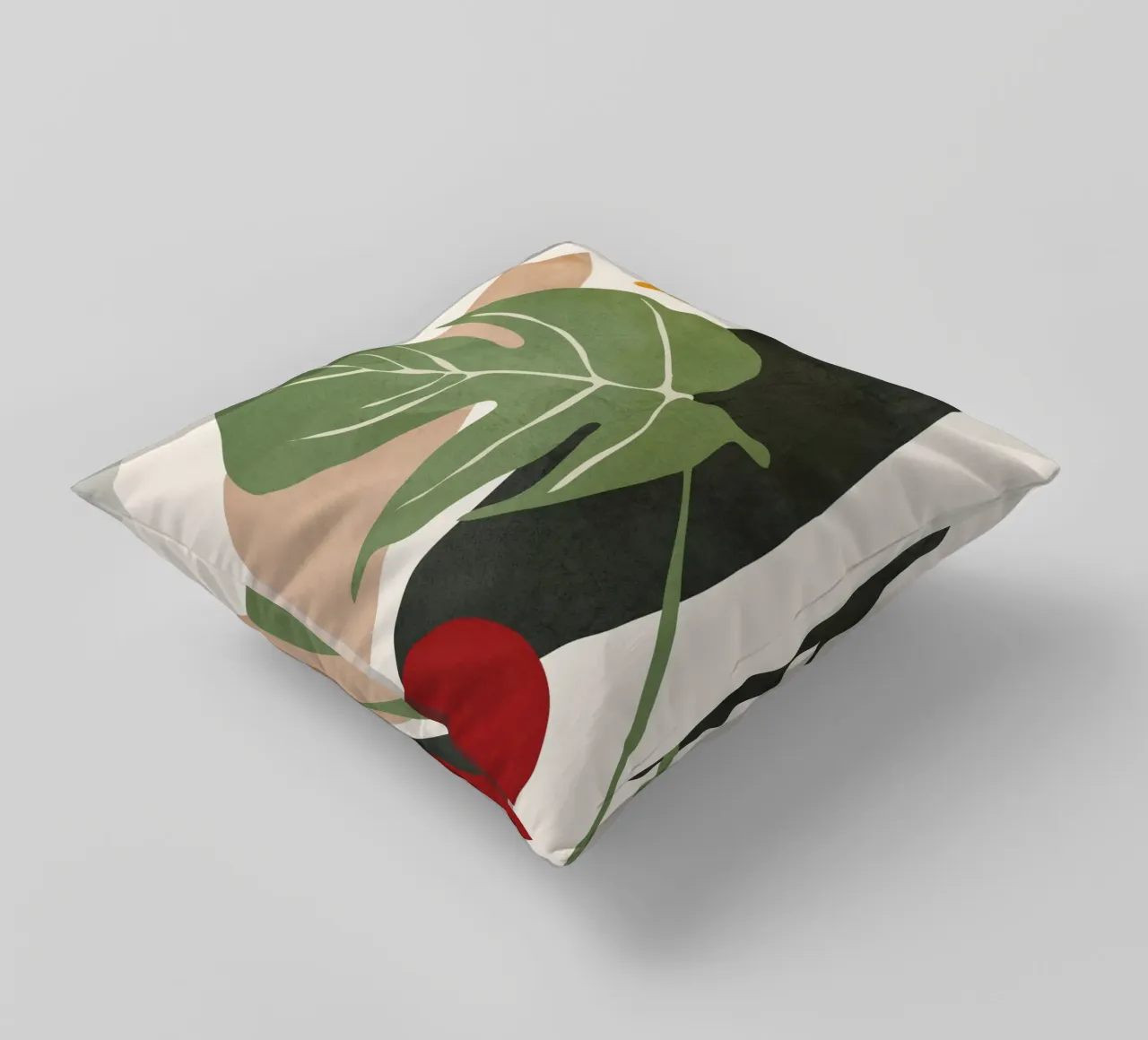 Abstract Monstera Leaf cuscino da cityart