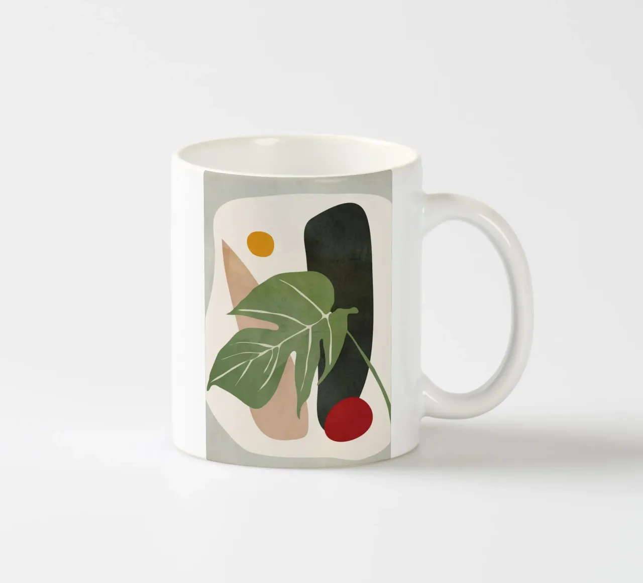 Abstract Monstera Leaf tazza in ceramica da cityart