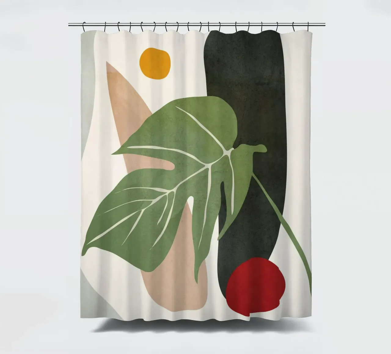 Abstract Monstera Leaf douchegordijn van cityart