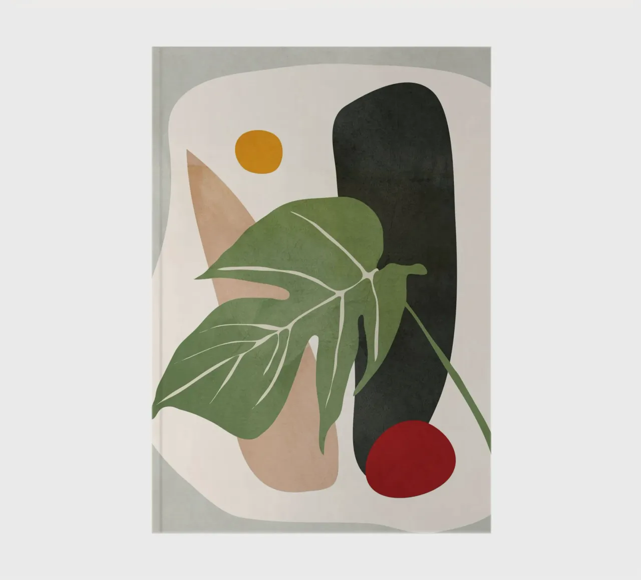 Abstract Monstera Leaf notebook by cityart