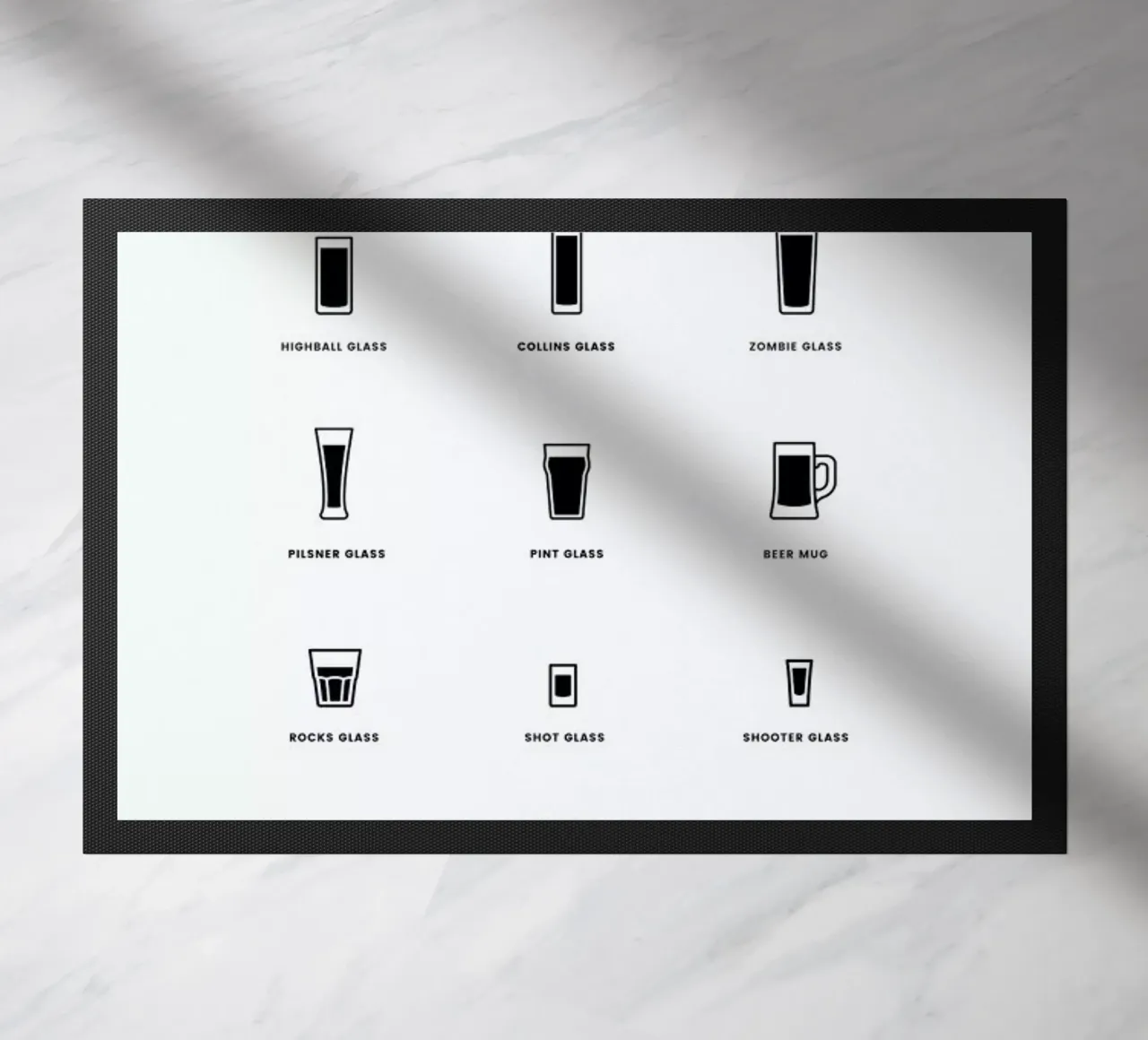 Serving Glass Chart deurmat van daylight design studio
