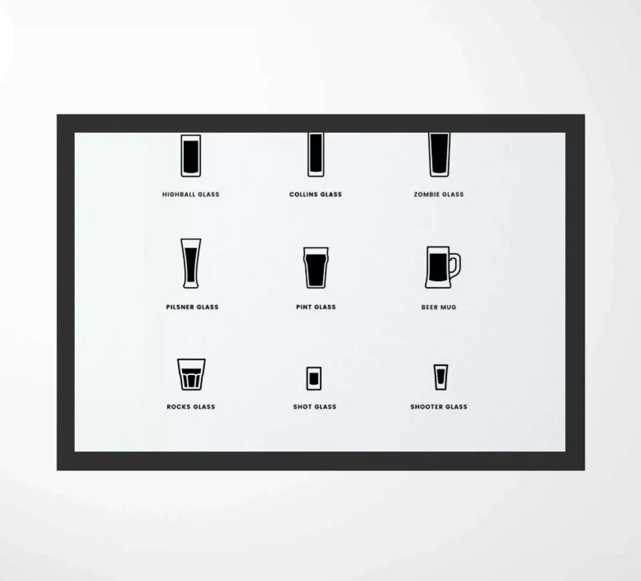 Serving Glass Chart deurmat van daylight design studio