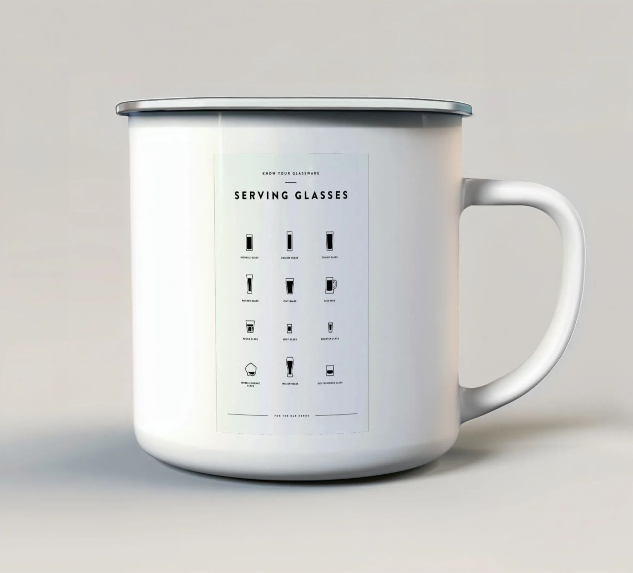 Serving Glass Chart tazza in smalto da daylight design studio