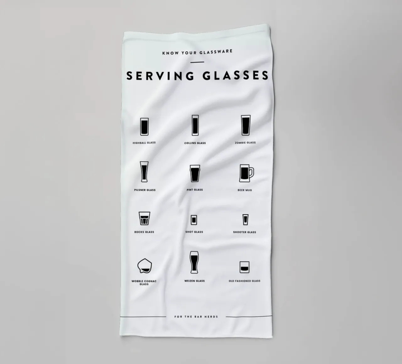 Serving Glass Chart towel by daylight design studio