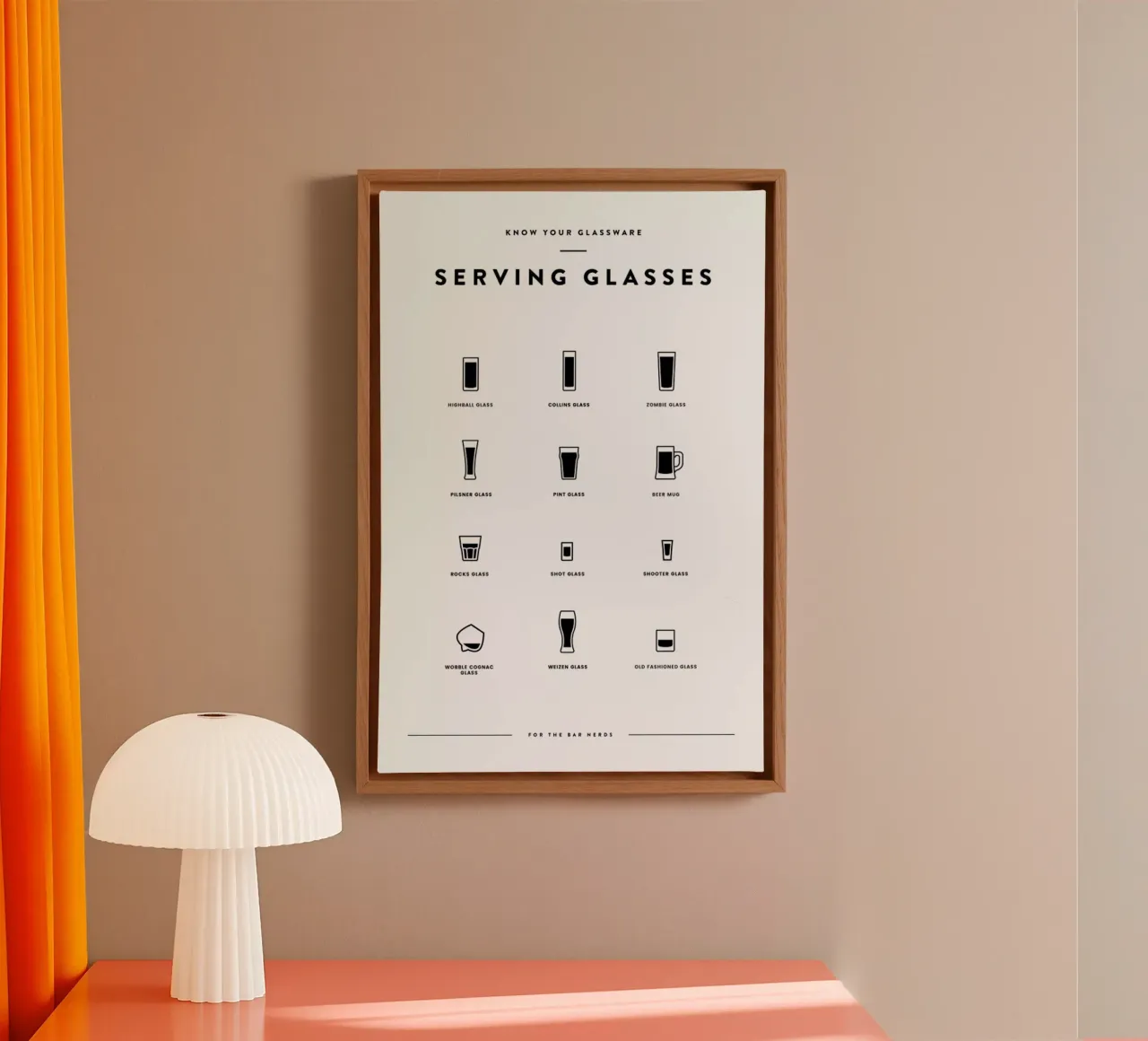Serving Glass Chart canvas by daylight design studio