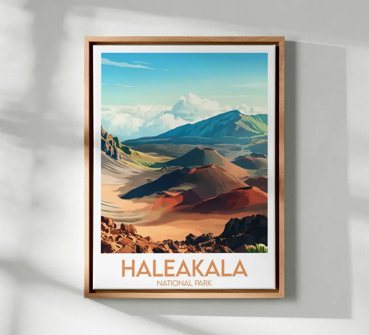 Nationaal park Haleakalā canvas met Baklijst van Frame the World