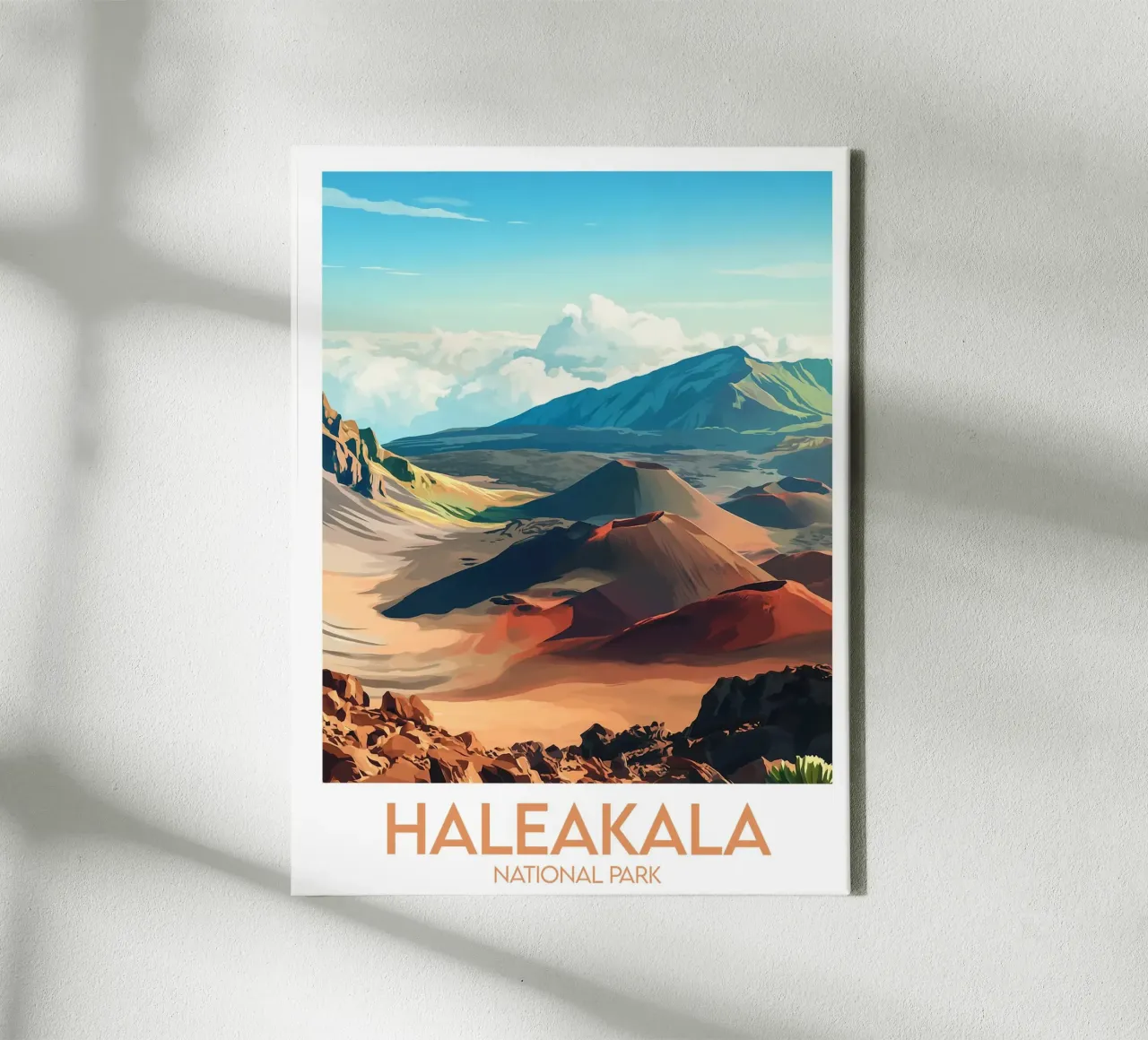 Nationaal park Haleakalā canvas met Baklijst van Frame the World