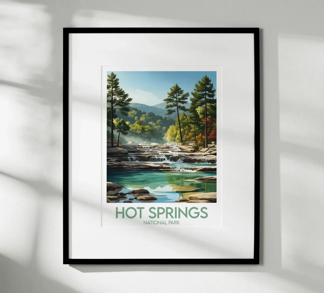 Parco nazionale di Affiche Hot Springs poster da Frame the World