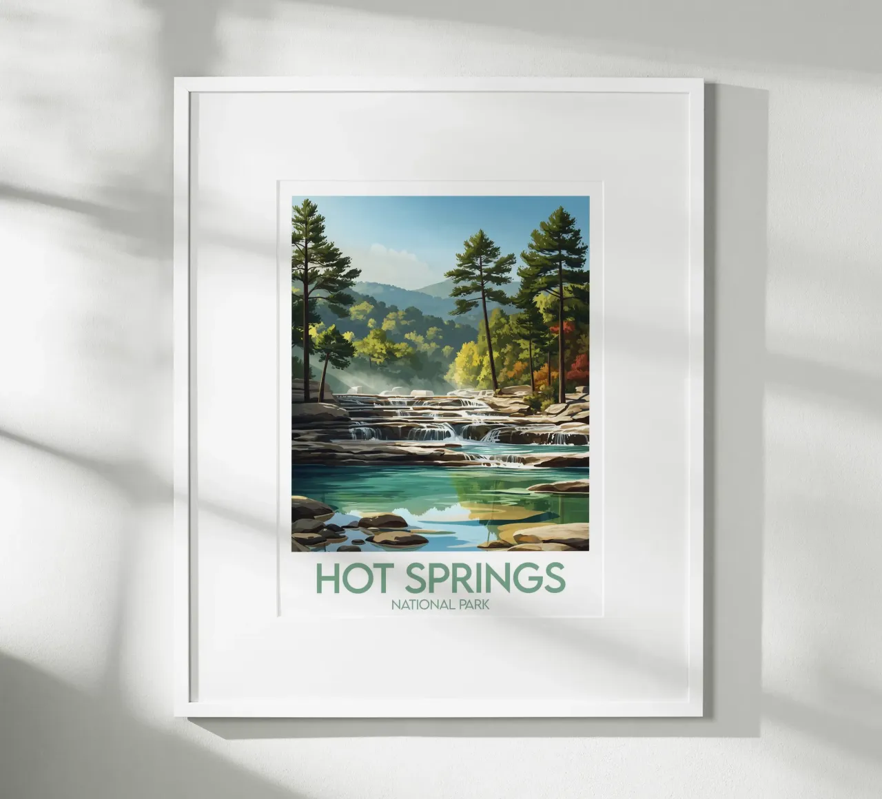 Parco nazionale di Affiche Hot Springs poster da Frame the World