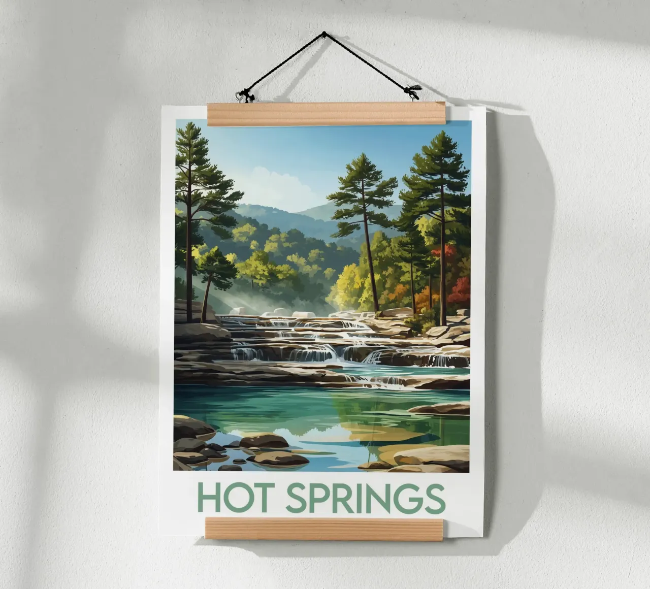Parco nazionale di Affiche Hot Springs poster da Frame the World