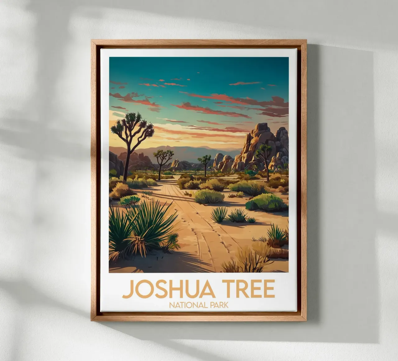 Parco nazionale di Joshua Tree tela con Cornice a cassetta da Frame the World