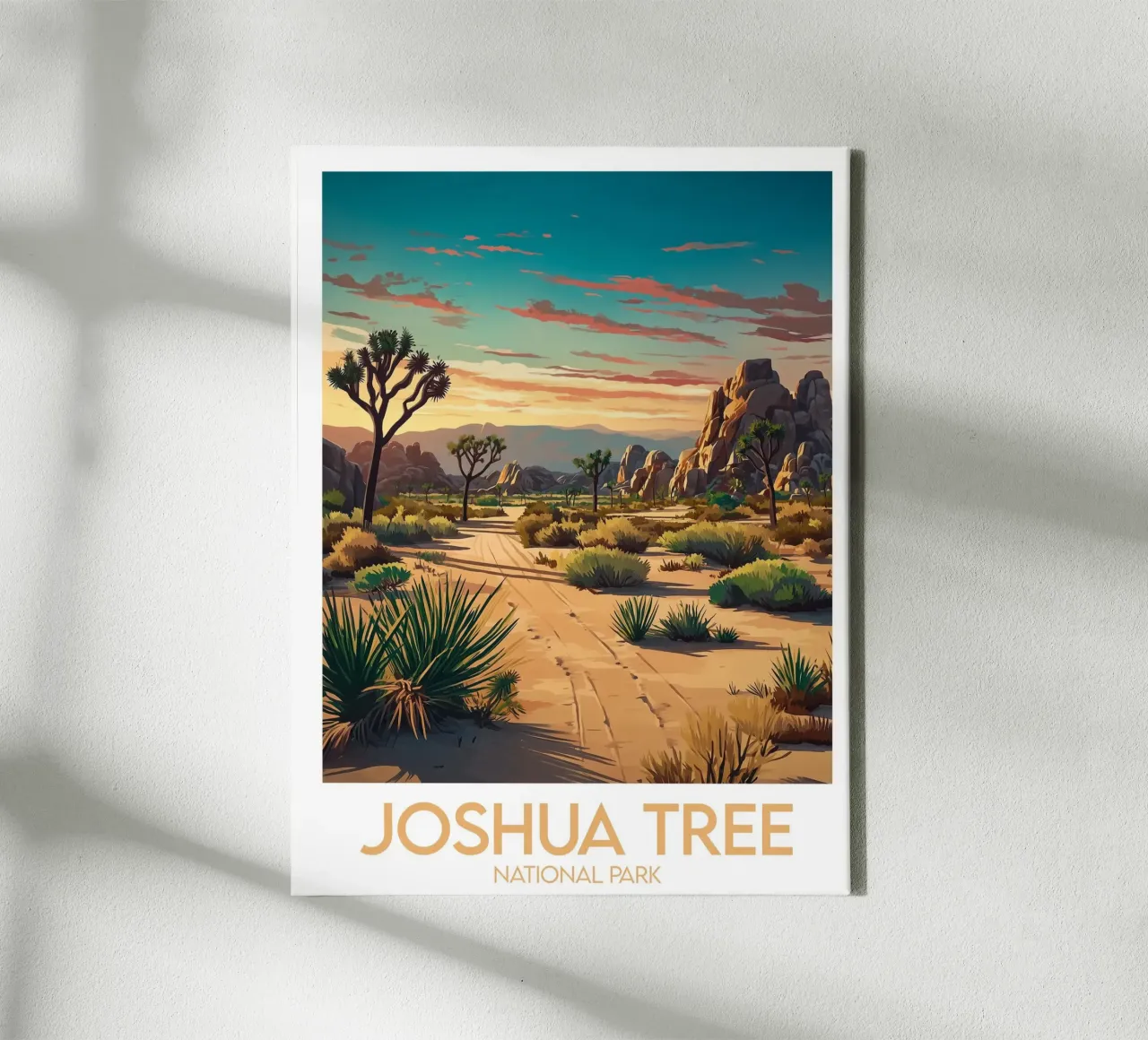 Parco nazionale di Joshua Tree tela con Cornice a cassetta da Frame the World