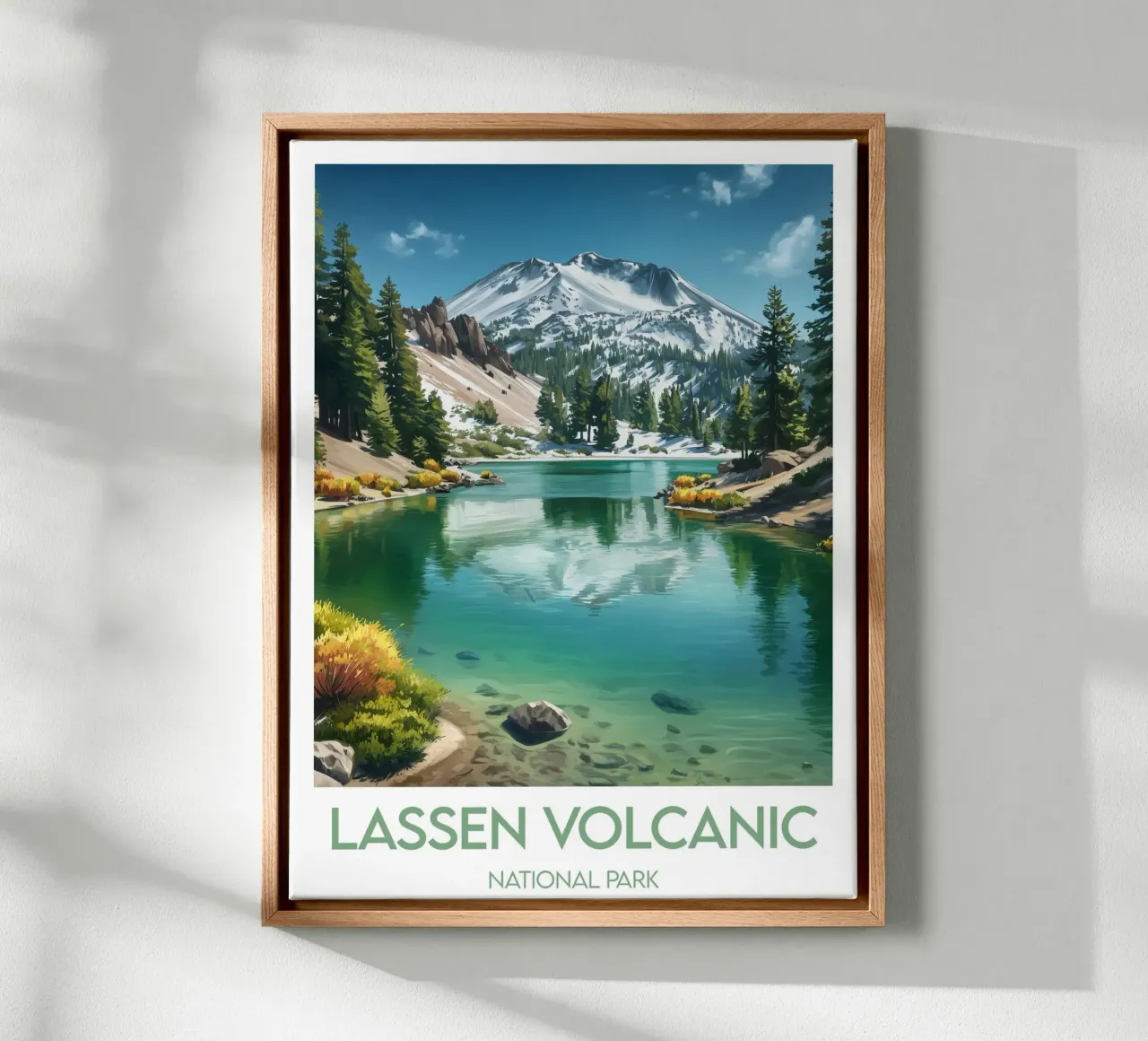 Parco nazionale vulcanico di Lassen tela con Cornice a cassetta da Frame the World