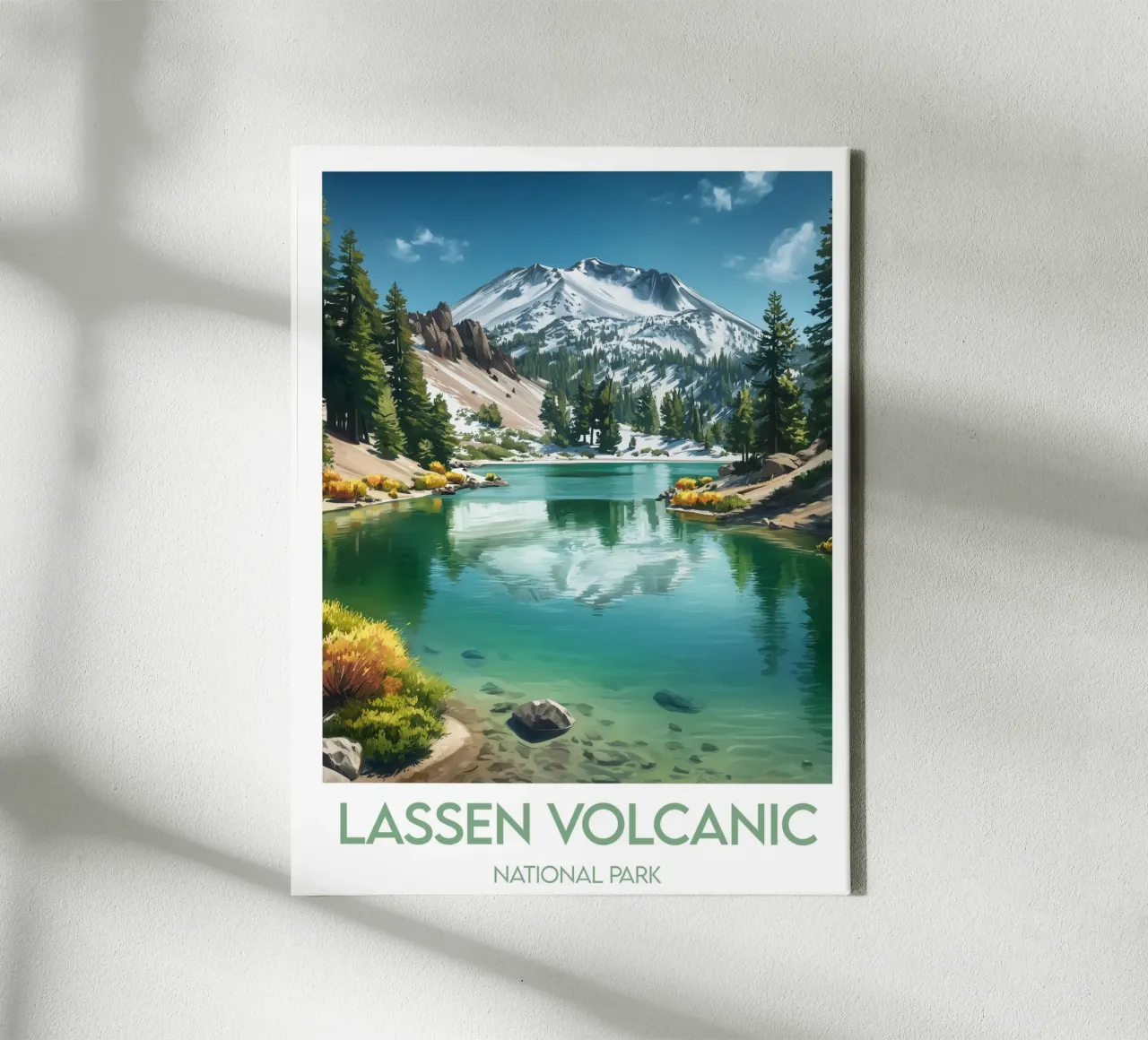 Parco nazionale vulcanico di Lassen tela con Cornice a cassetta da Frame the World