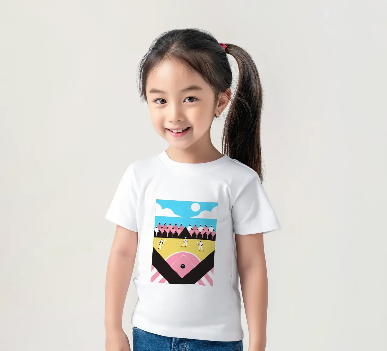 Giocare a baseball t-shirt bambini da LOOK DIFFERENT