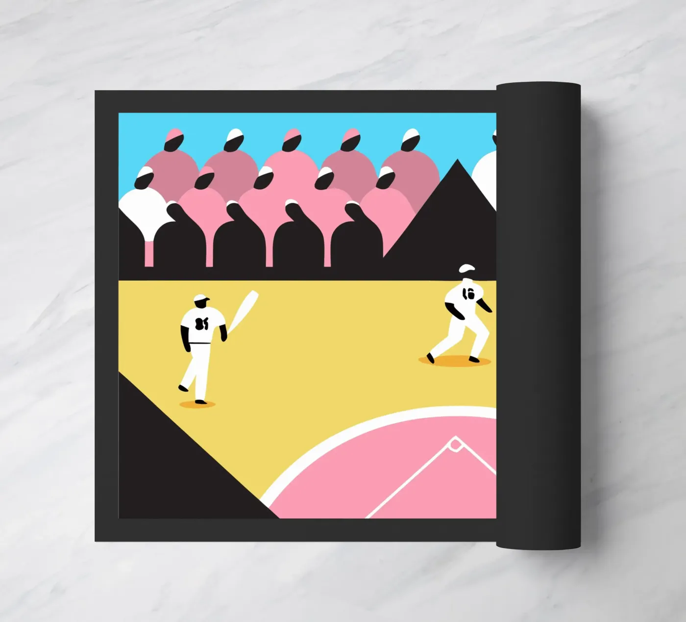 Playing Baseball deurmat van LOOK DIFFERENT