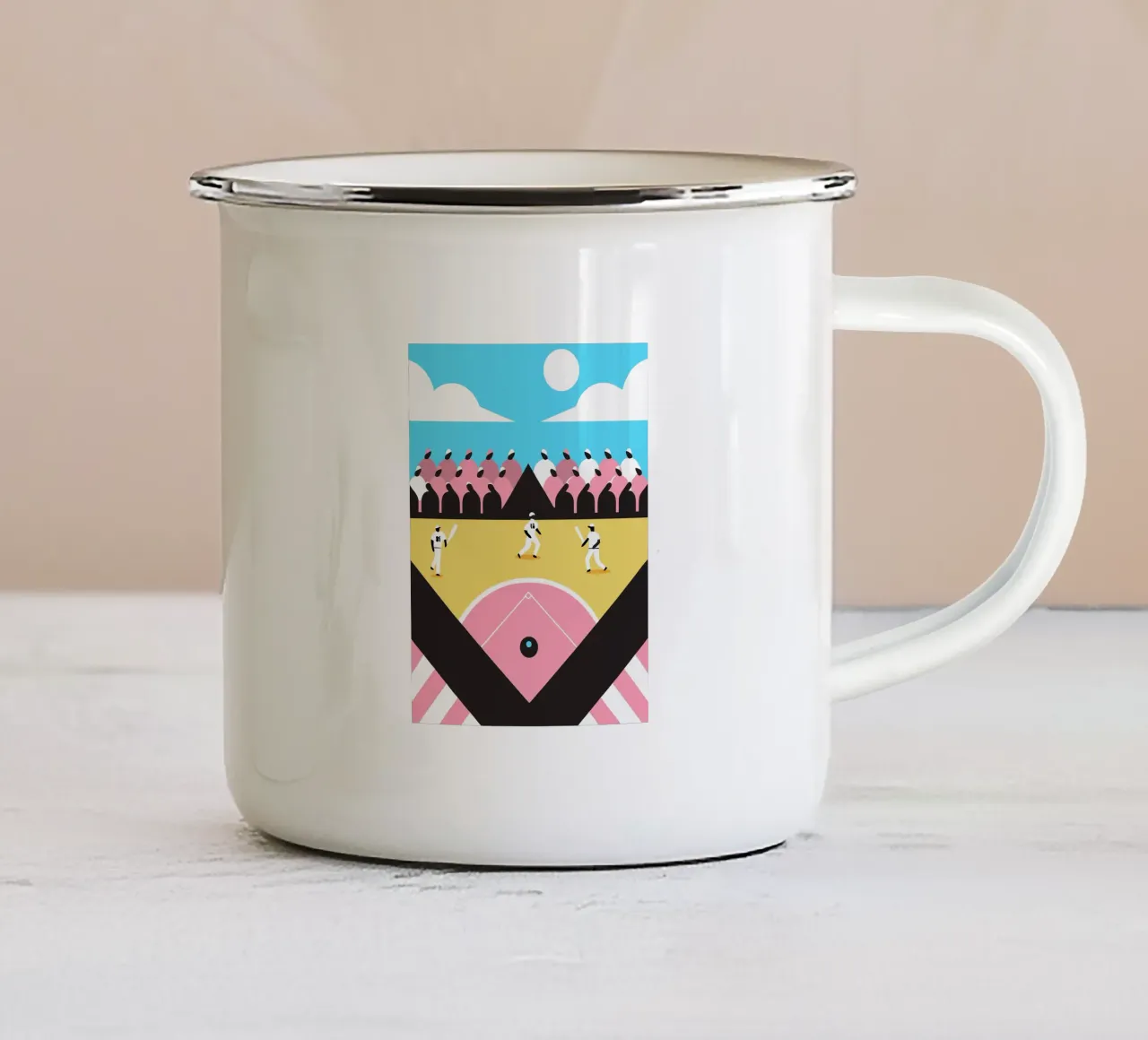 Giocare a baseball tazza in smalto da LOOK DIFFERENT