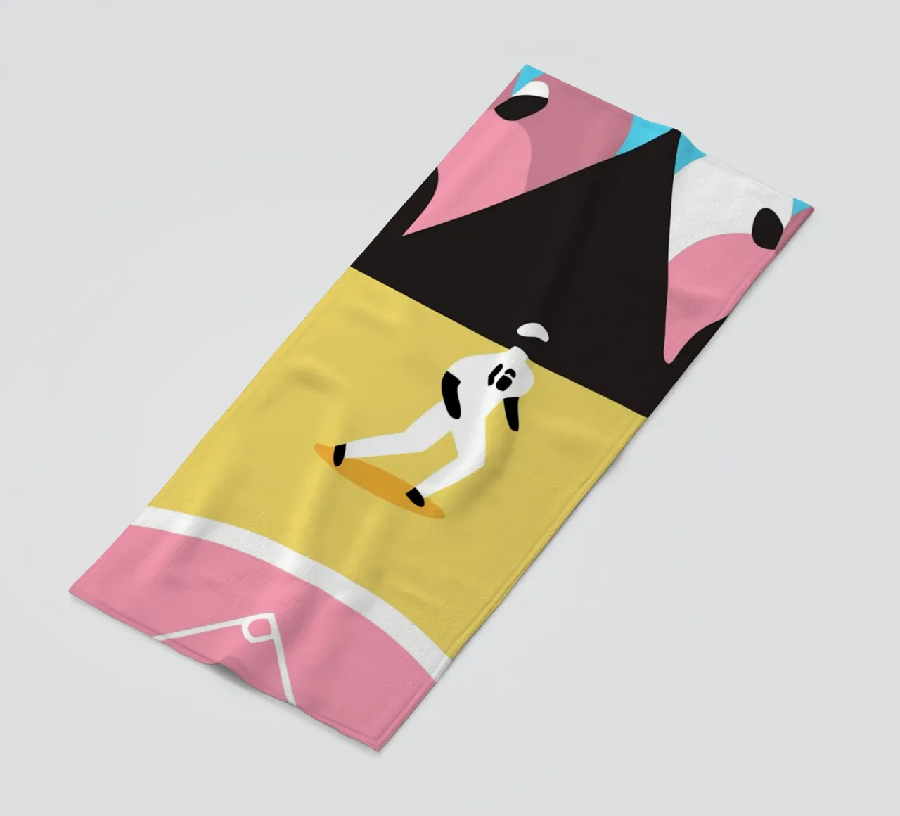 Playing Baseball beach towel by LOOK DIFFERENT