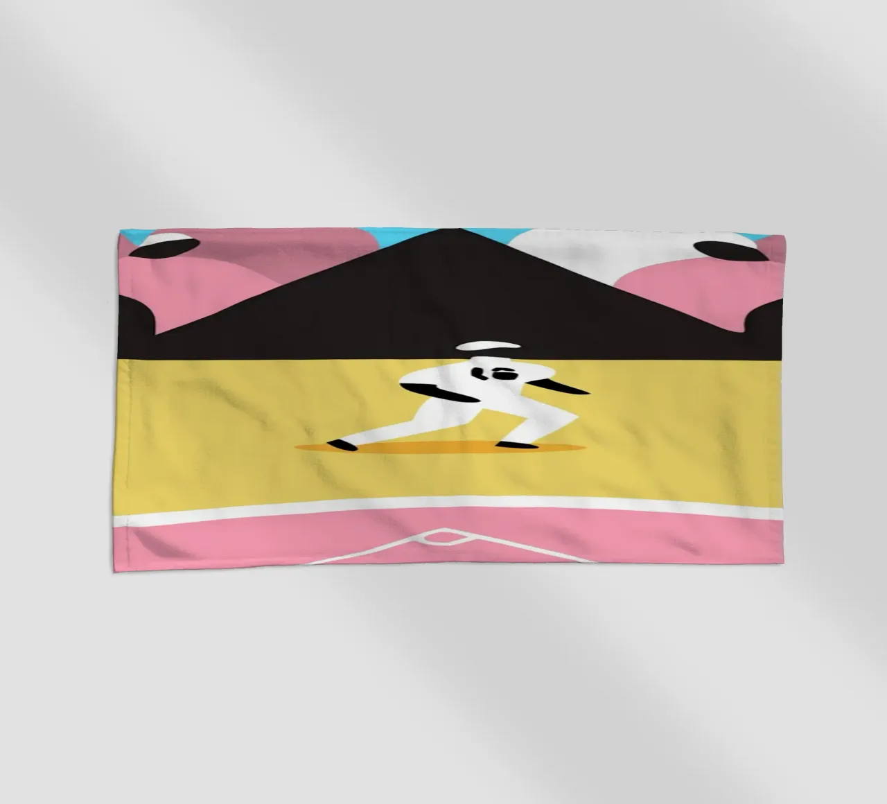 Playing Baseball beach towel by LOOK DIFFERENT