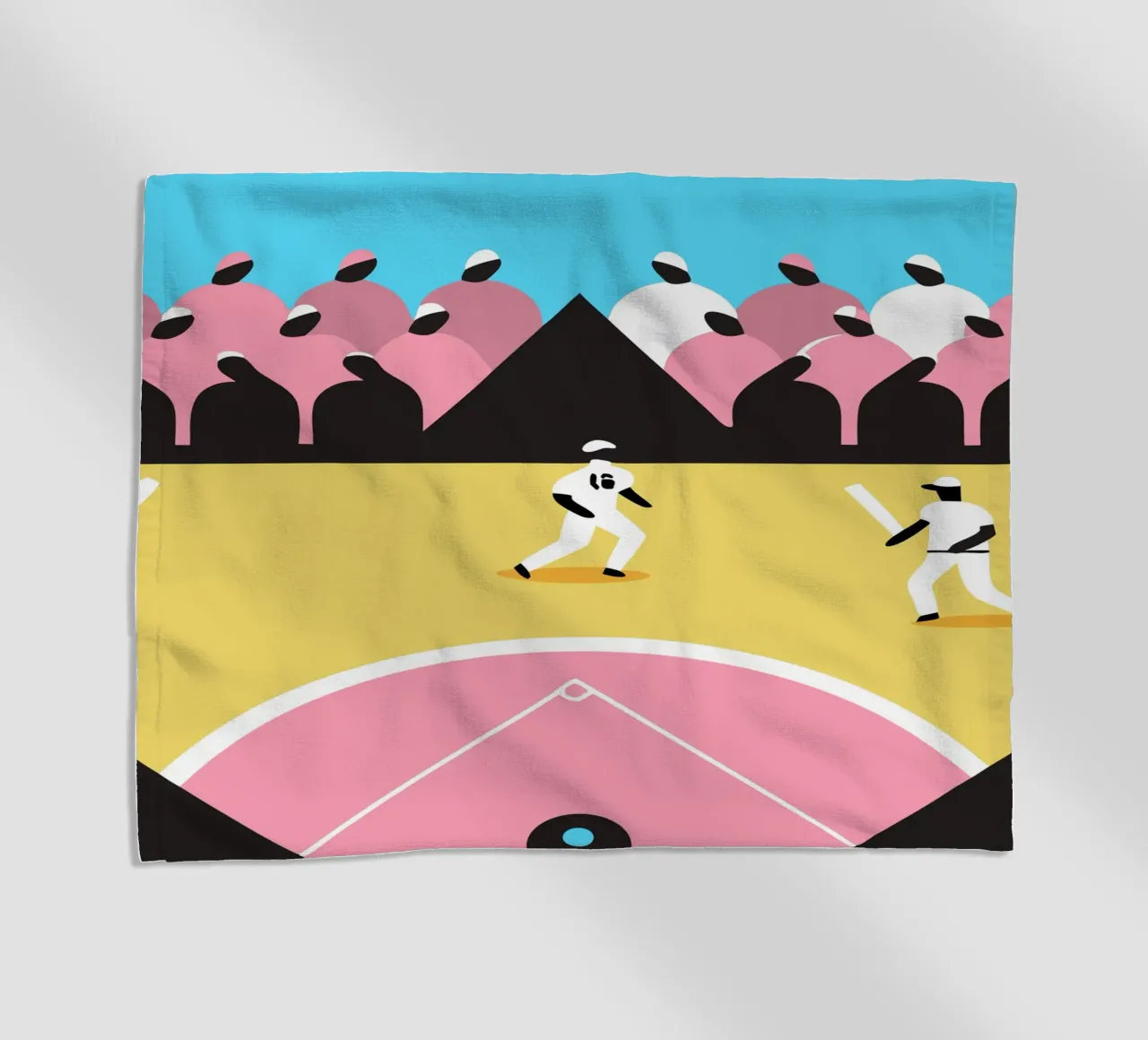 Playing Baseball beach towel by LOOK DIFFERENT