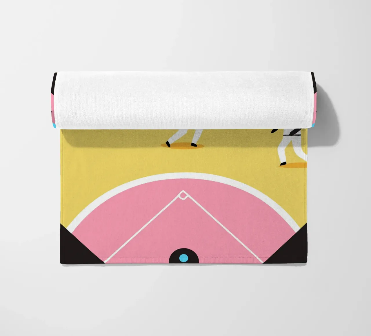 Playing Baseball beach towel by LOOK DIFFERENT