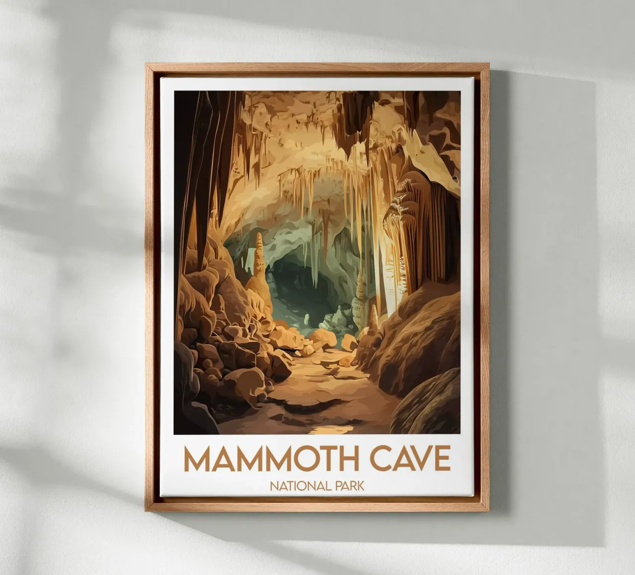 Affiche Mammoth Cave National Park tela con Cornice a cassetta da Frame the World