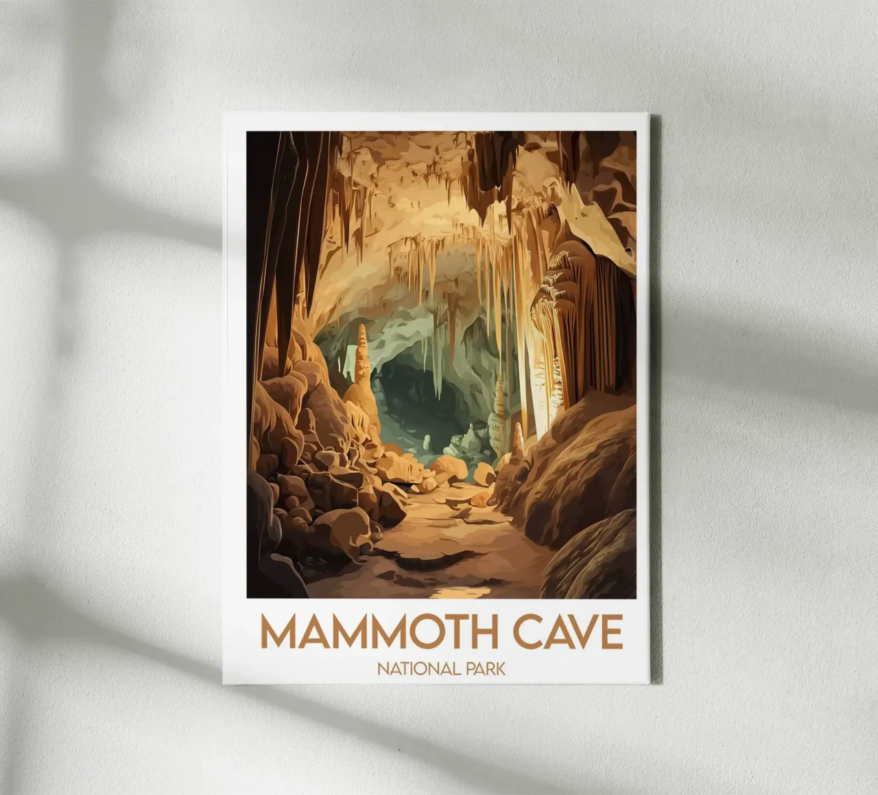 Affiche Mammoth Cave National Park tela con Cornice a cassetta da Frame the World