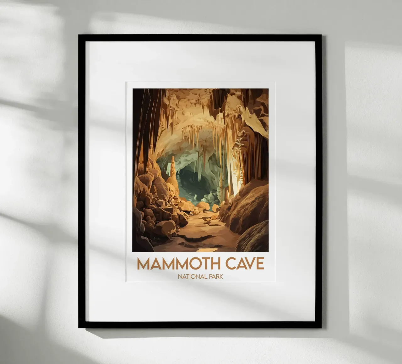 Affiche Mammoth Cave National Park poster con telaio in plastica da Frame the World